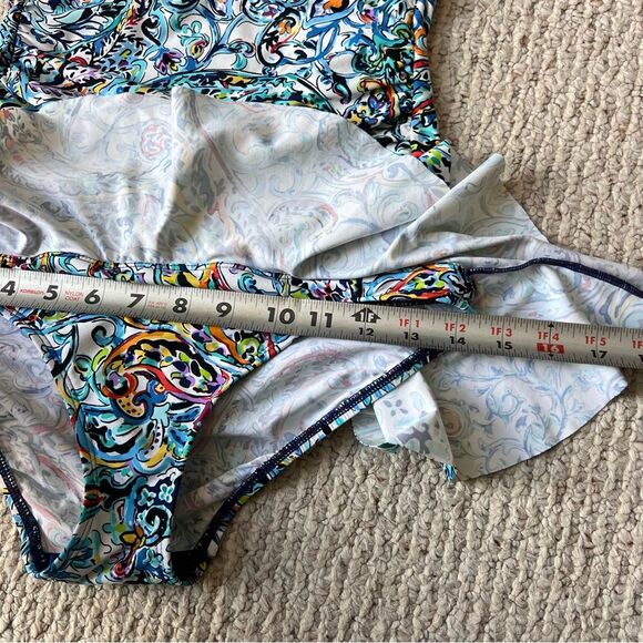 Lauren Ralph Lauren Mystic Paisley Tummy Control One-Piece Swim Dress - Picture 13 of 14